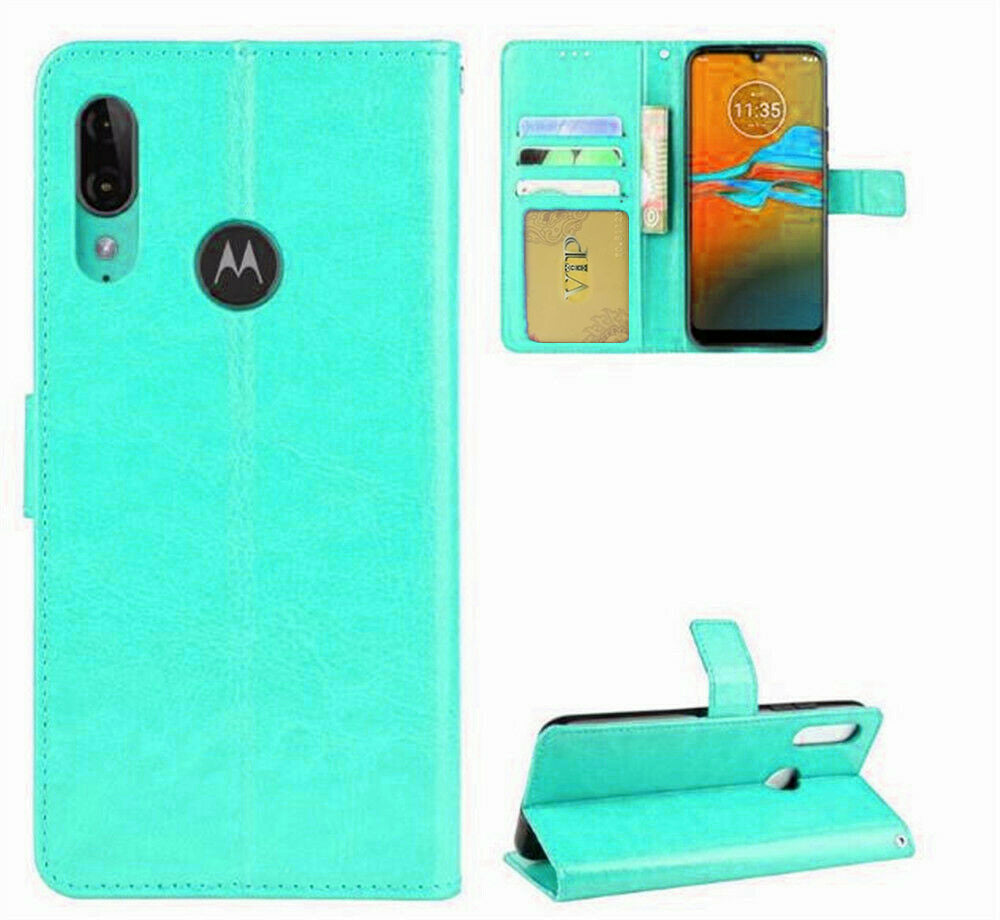 Leather Folio Wallet Case for Motorola Moto E6 Leather Folio Wallet Case for Motorola Moto E6